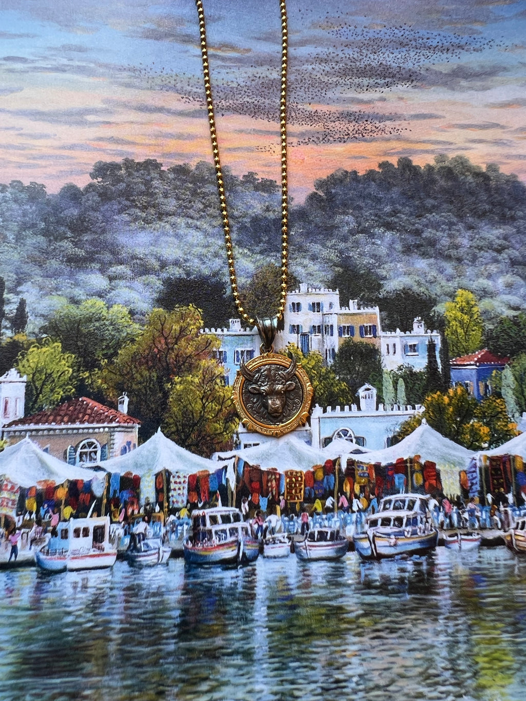 Boğa Burcu Madalyon Kolye