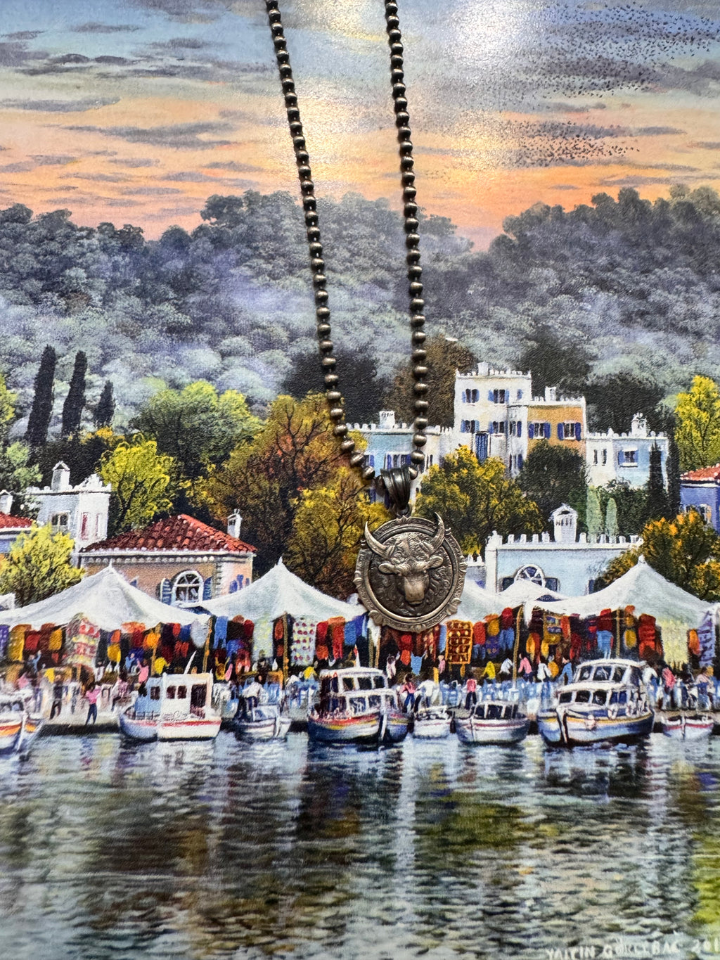 Boğa Burcu Madalyon Kolye