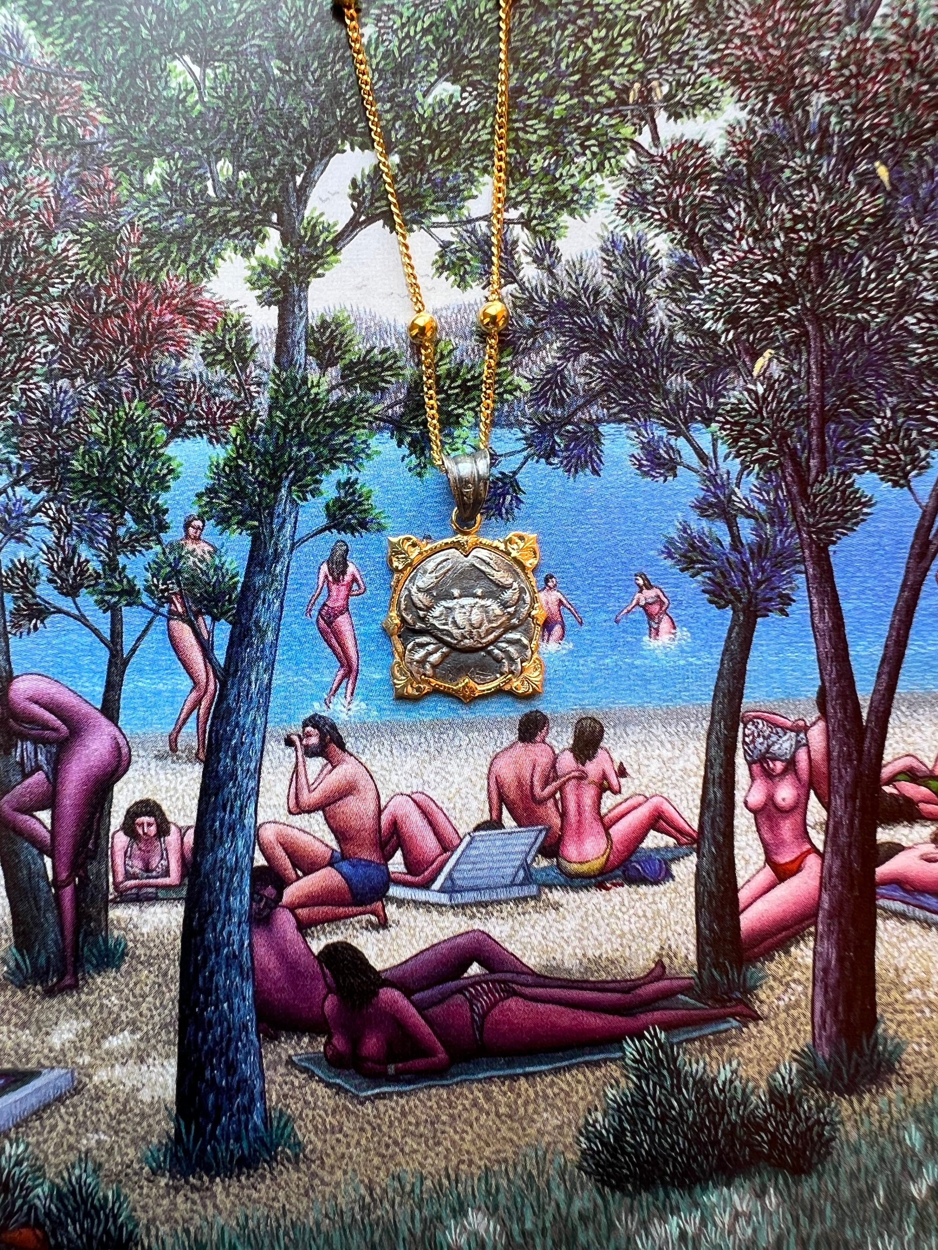 Yengeç Burcu Madalyon Kolye