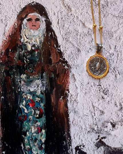 Akrep Burcu Madalyon Kolye