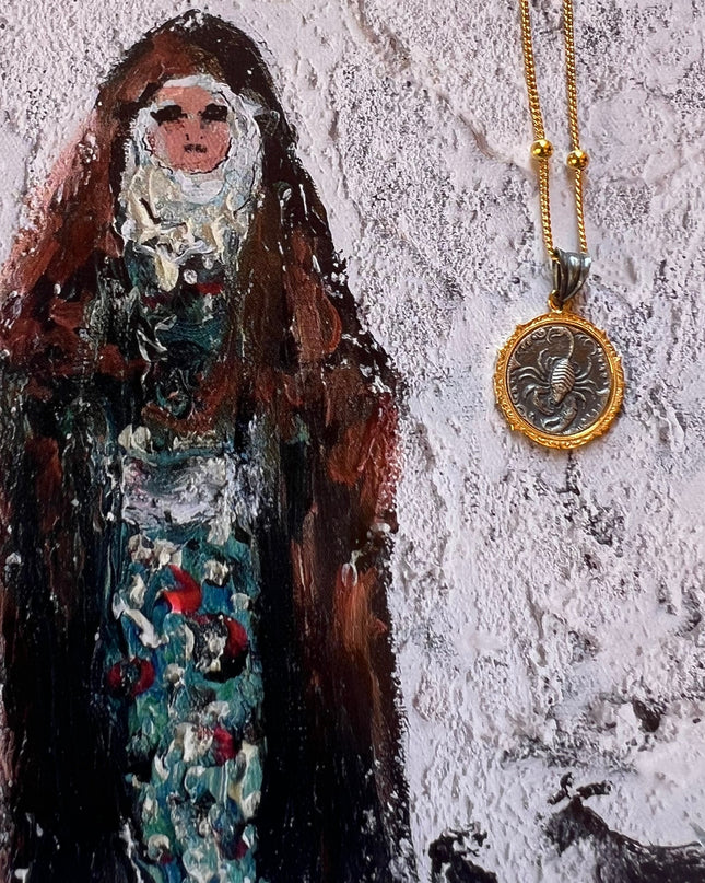 Akrep Burcu Madalyon Kolye