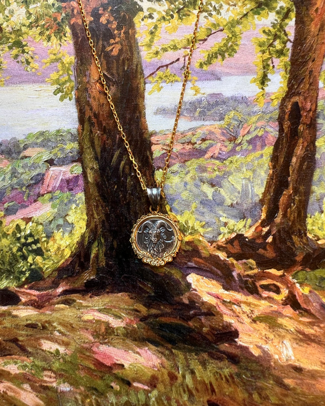 Oğlak Burcu Madalyon Kolye