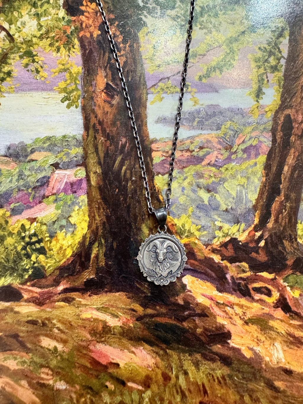 Oğlak Burcu Madalyon Kolye