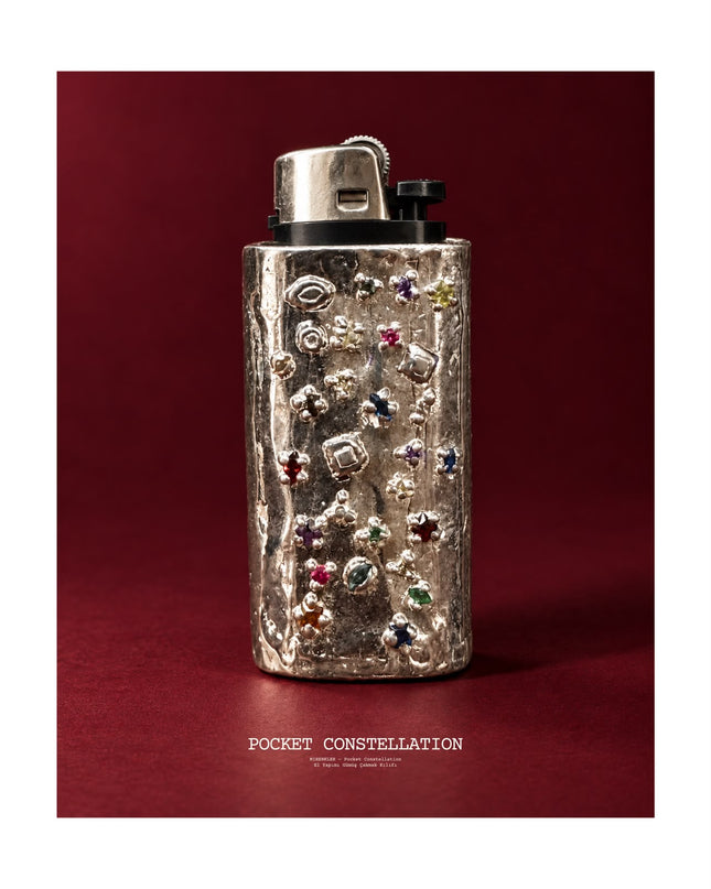 Pocket Constellation — El Yapımı Gümüş Kaplama Çakmak Kılıfı